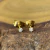 Brinco Aço PVD Gold Zircônia 2mm - comprar online