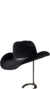 Chapéu Country Preto Aveludado Aba Cowgirl Western - comprar online