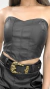 Cropped Corselete De couro Com Bojo - comprar online