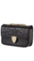 Bolsa Preta Bordada Country Feminina Metalizada com Alça Corrente