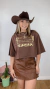 Cropped Estampado Country Cowgirl metalizdo oncinha - comprar online