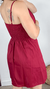 Vestido alcinha Visco lycra com pregas - Vinho Country western na internet