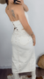 Conjunto Saia Jeans midi e Cropped Corselete Branco Country - comprar online