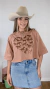 Cropped Estampado Country Cowgirl Cavalos coração - comprar online