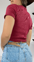 Cropped Country manga curta ribana estampa Long live - comprar online