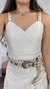 Conjunto shorts saia em couro premium e cropped Off na internet