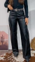 Calça wide leg couro preto na internet