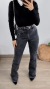 Calça Flare Jeans cinza estonada Lisa
