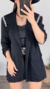 Blazer alfaiataria Com Strass no ombro - comprar online