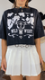 Cropped Estampado Country Cowgirl Vaquinha Preto Western na internet