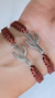 Pulseira em macramê cacto - Marrom - comprar online