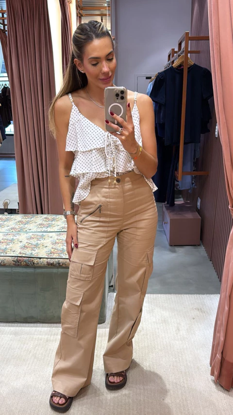 CALCA SARJA BOLSOS BEGE SAND MURAU M4615058