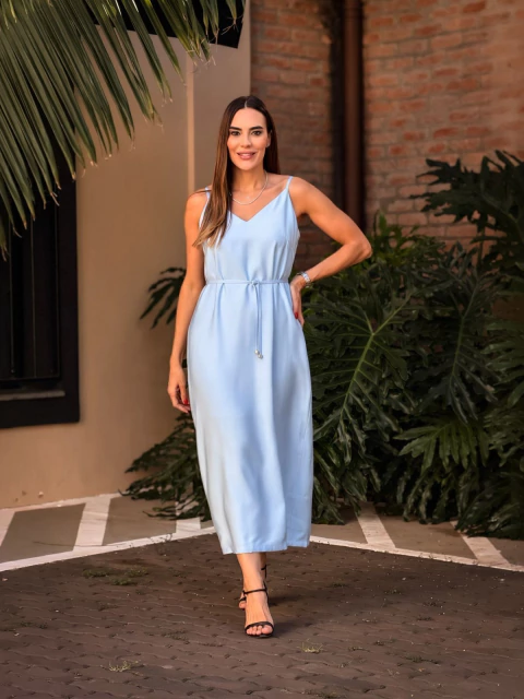 VESTIDO DECOTE V E FAIXA JAQUE MASSIE MS069