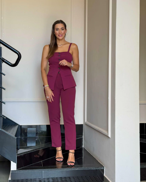 CALCA JUSTA MODERN TAILORING LA CHOCOLE 450064