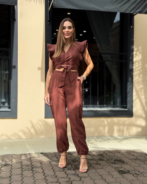 CALCA JOGGER MARROM MURAU M4515068