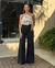 CALCA JEANS BLACK PALAZZO 2° ENTRAGA ESMERAL 38232