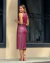 VESTIDO MIDI COURO COM ALCA LARGA HIT J25013
