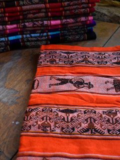 Aguayo Inca - 1.15 x 1.15 (naranja fuerte) - Norteña Mayoristas