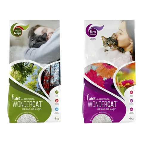 Piedras Sanitarias Wondercat Finos de Bentonita x 4 Kg