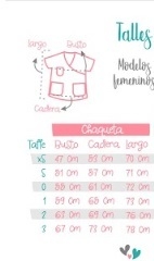 Chaqueta con Cierre vivos Rosa - Base Azul - Guardapolvos Artesanales