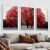 Kit 3 Quadros Decorativos Natureza Árvore Vermelha - comprar online
