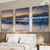 Kit 3 Quadros Decorativos Paisagem Praia Mar Azul