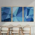 Kit 3 Quadros Decorativos Abstrato Azul - buy online