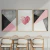 Kit 3 Quadros Decorativos Coração Poligonal - buy online