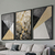 Kit 3 Quadros Decorativos Dourado - buy online