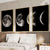 Kit 3 Quadros Decorativos Luas