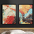 Kit 2 Quadros Decorativos Pintura Abstrata II