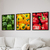 Kit 3 Quadros Decorativos Pimentões - comprar online