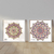 Kit 2 Quadros Decorativos Mandala Harmonia-Alegria