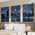 Kit 3 Quadros Decorativos Manhattan
