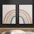 Kit 2 Quadros Decorativos Arco Íris