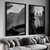 Kit 2 Quadros Decorativos Cidades São Paulo Preto e Branco