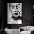 Quadro Decorativo Mulher Preto e Branco Olhos Fechados XII