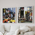 Kit 2 Quadros Decorativos Cidade New York Nova Iorque Pintura Retro