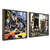 Kit 2 Quadros Decorativos Cidade New York Nova Iorque Pintura Retro - loja online