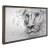 Quadro Decorativo Leão Olhos Azuis Preto e Branco - comprar online