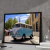 Quadro Decorativo Carros Automobilismo Kombi Azul