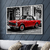 Quadro Decorativo Carros Automobilismo Mercedez Antiga Vermelha Fundo Preto e Branco - comprar online