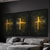 Kit 3 Quadros Decorativos Foco Força Fé
