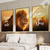 Kit 3 Quadros Decorativos Leão Pôr do Sol Nunca foi Sorte, Sempre foi Deus - comprar online