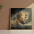 Quadro Decorativo Leão Fundo Fumaça - buy online