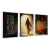 Kit 3 Quadros Decorativos Jesus reina nesse lugar Ele vive Ele reina - loja online