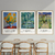 Kit 3 Quadros Decorativos Claude Monet