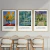 Kit 3 Quadros Decorativos Claude Monet