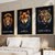 Kit 3 Quadros Decorativos Sabedoria Força Coragem - comprar online