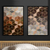 Kit 2 Quadros Decorativos Cubos Marrom